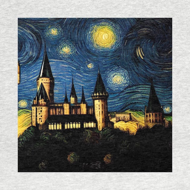 Starry Night Wizarding School Van Gogh by Grassroots Green